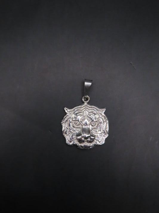 925 silver tiger head pendant