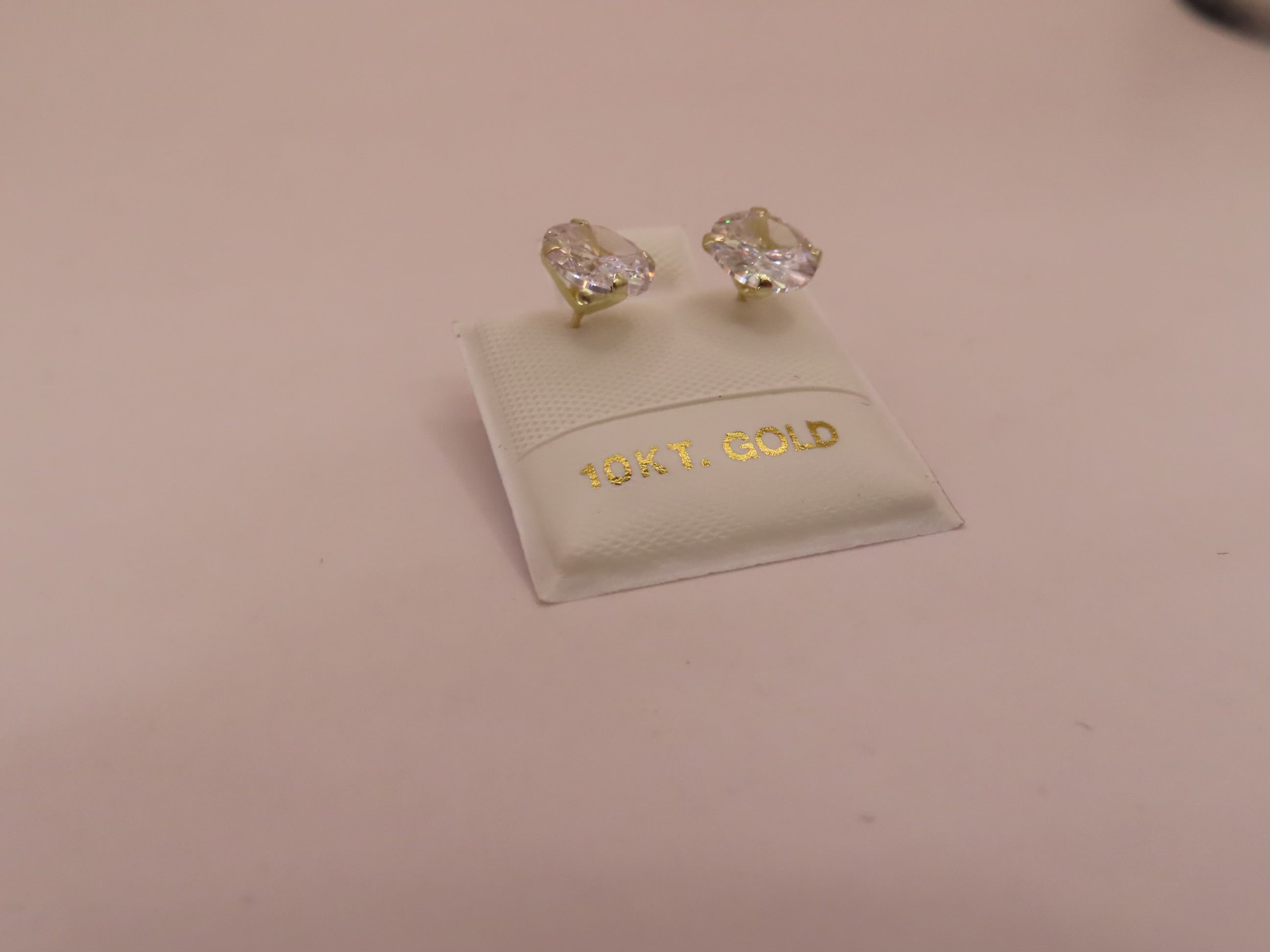 10k Gold medium zirconia earrings