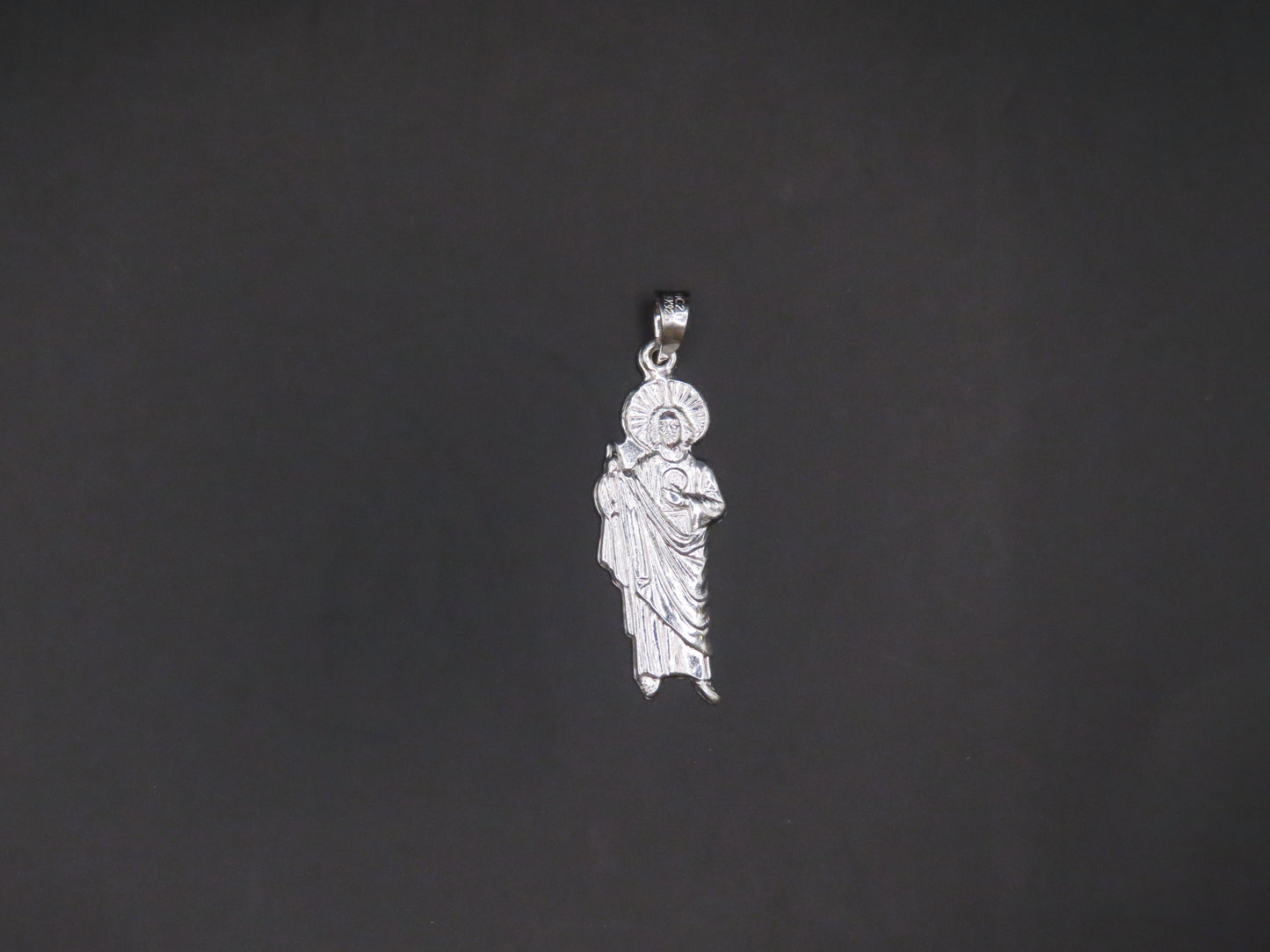 925 silver San Judas pendant 1.3in