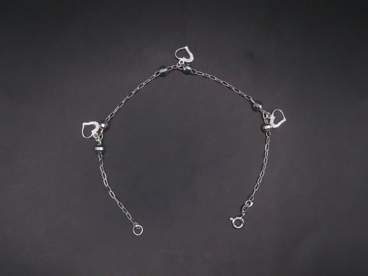 925 silver hearts bracelet