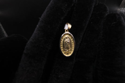 Virgen pendant 10k gold