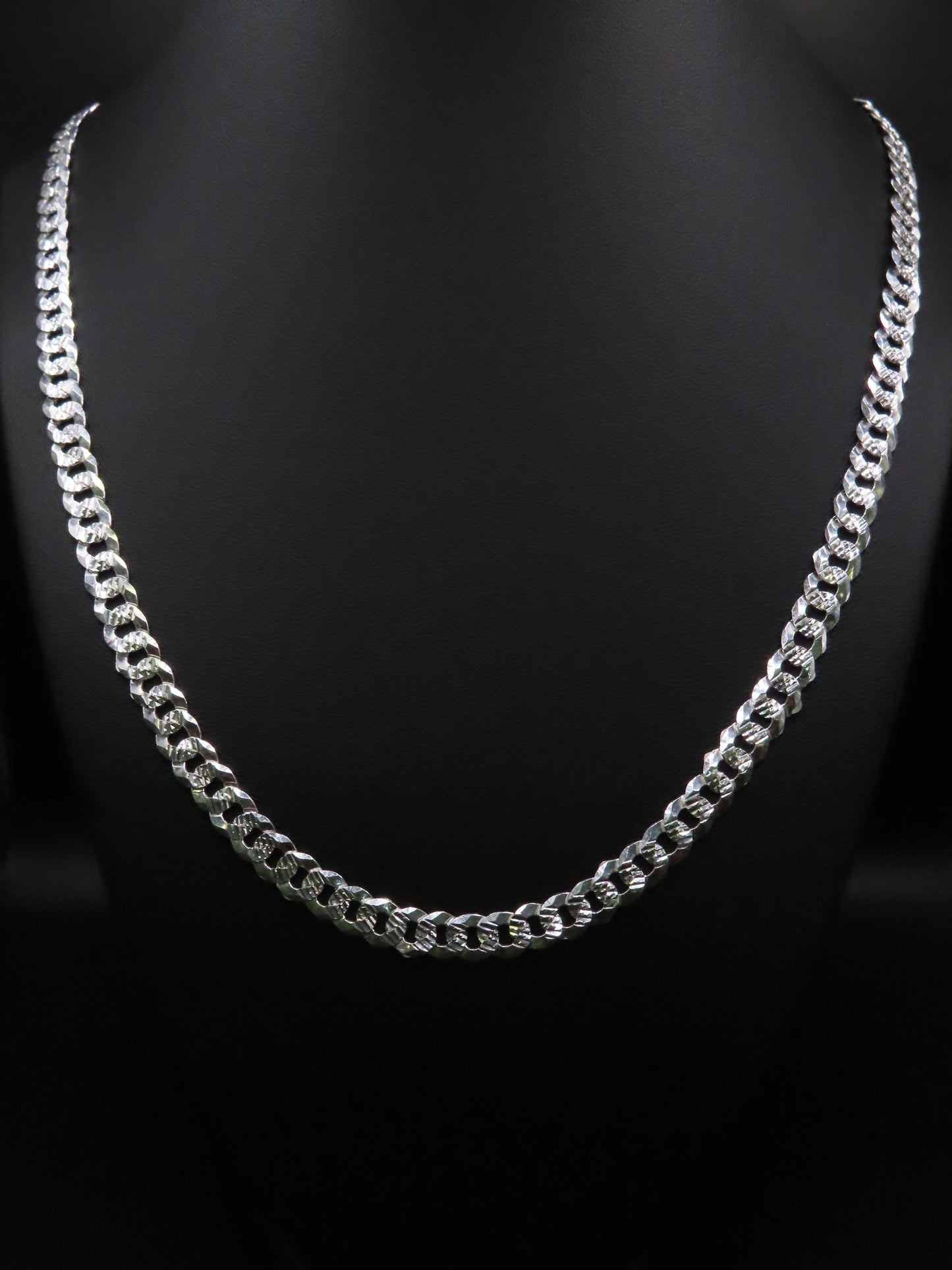 925 silver diamond cut Cuban chain 23in/6mm (23.85g)