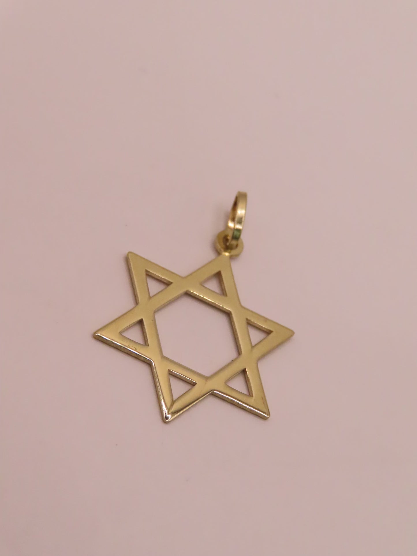 14k Gold David star pendant