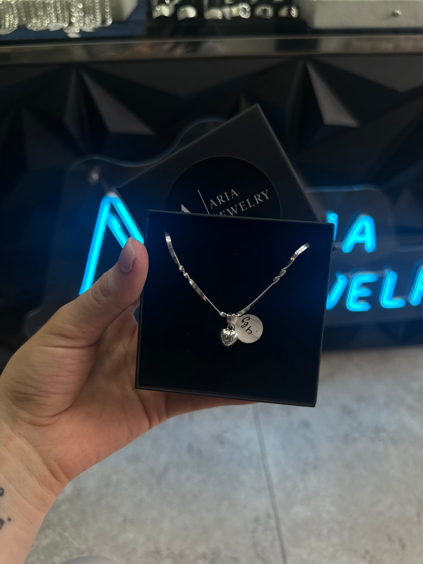 925 silver mini heart set