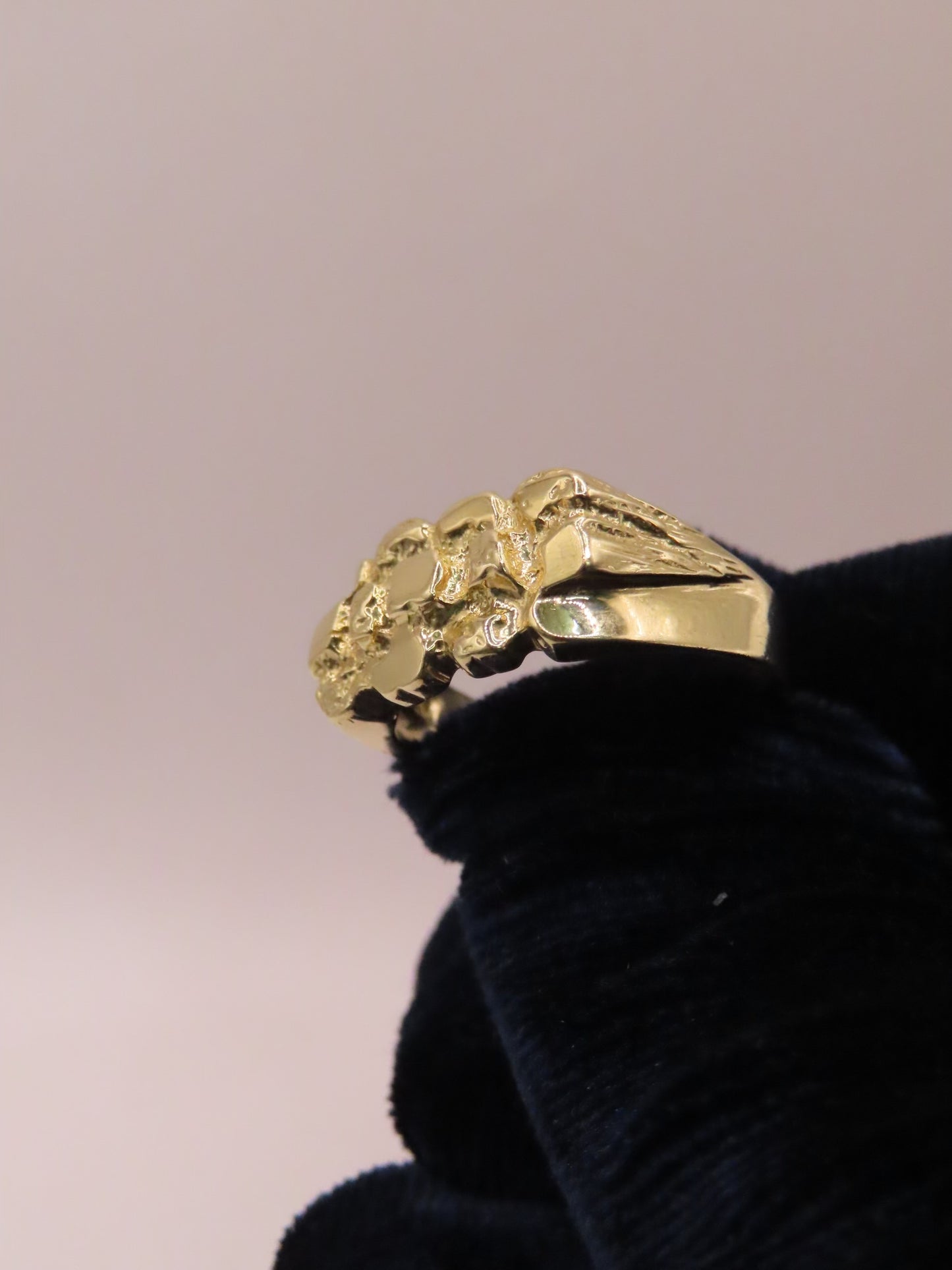 14k nugget ring size 8.5(4.98gr)