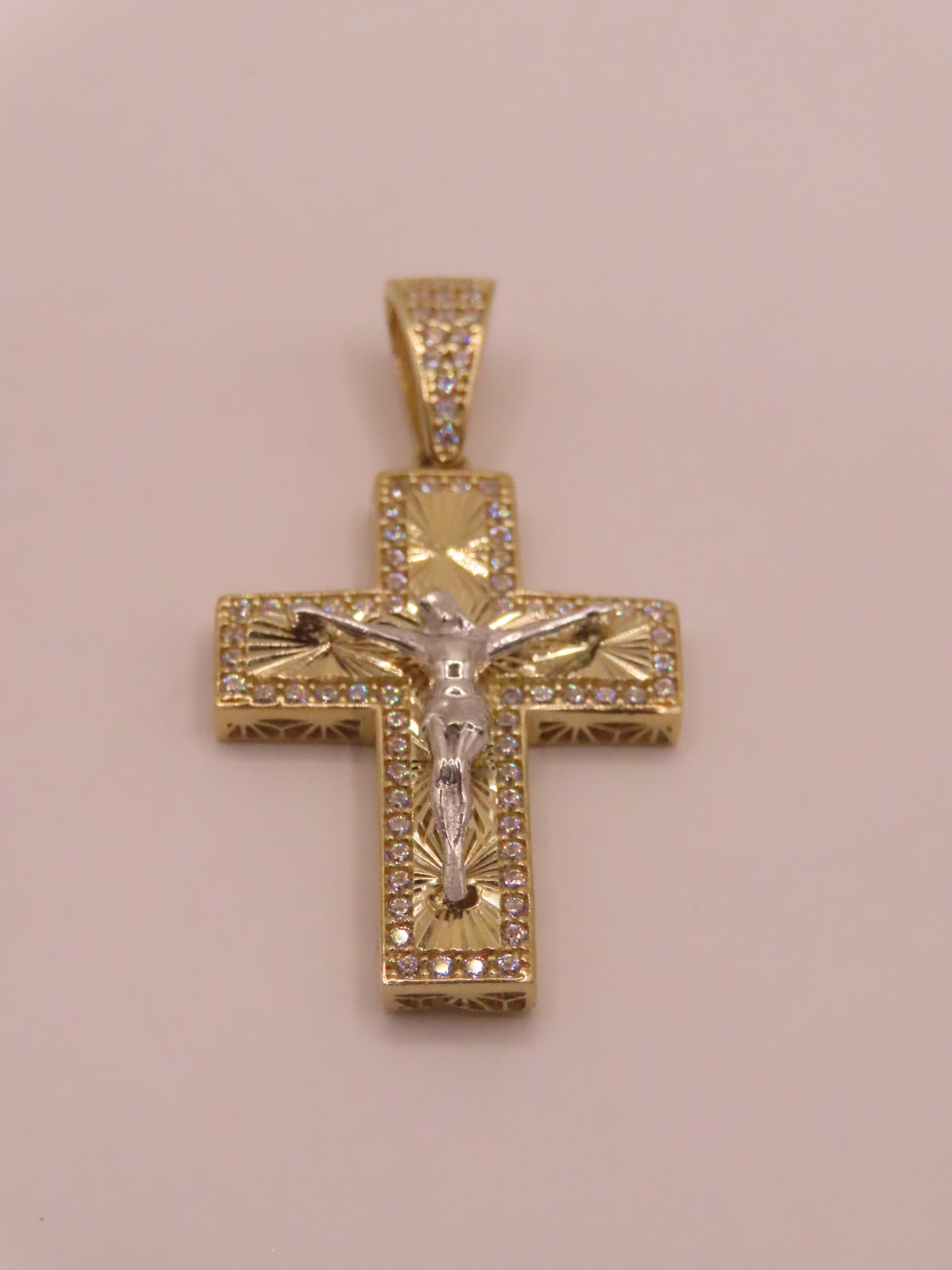 14k Gold cross pendant 1.5in