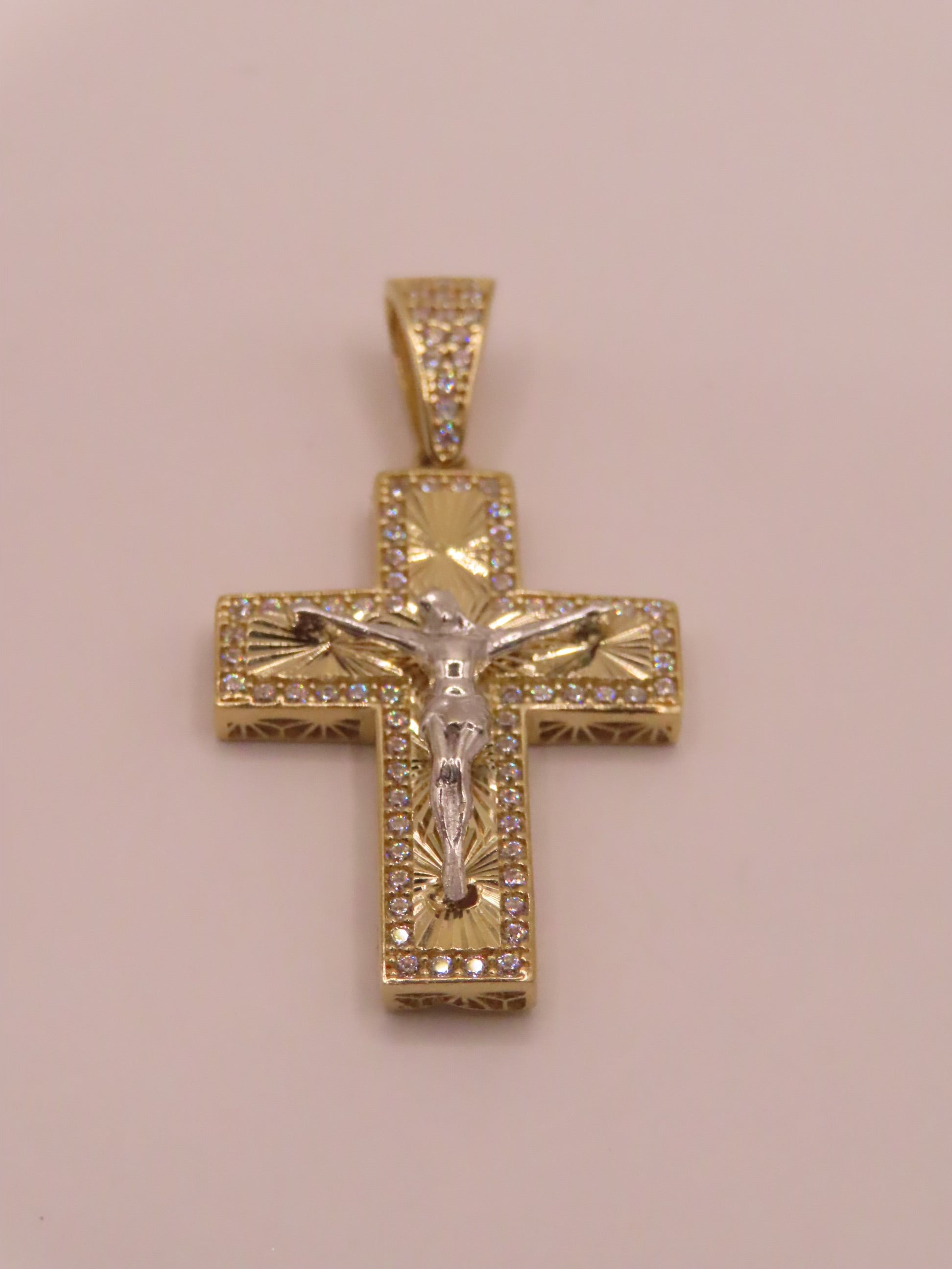 14k Gold cross pendant 1.5in