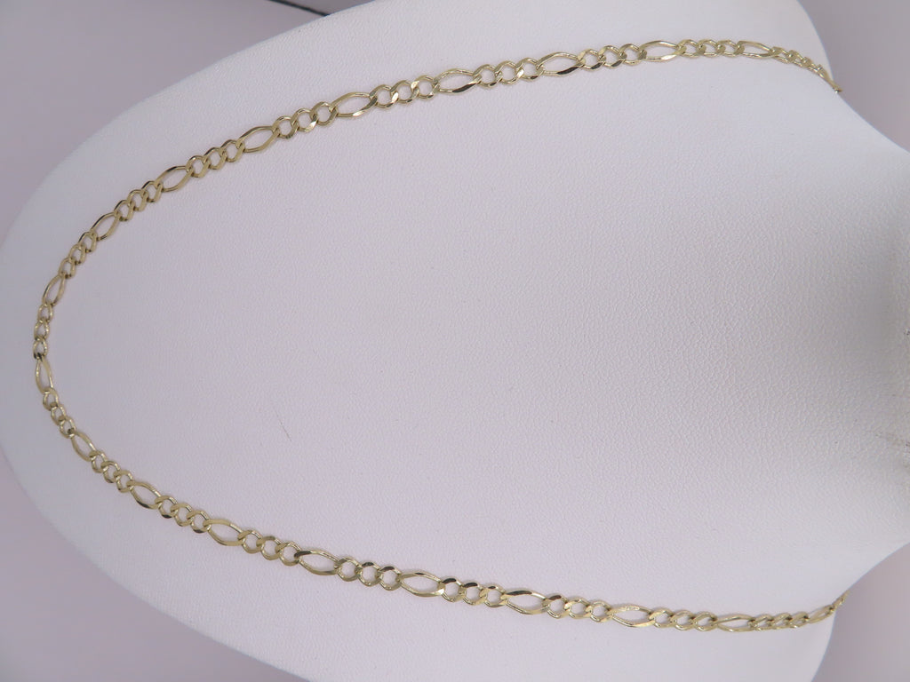 10k Gold Figaro Chain 22in/4mm