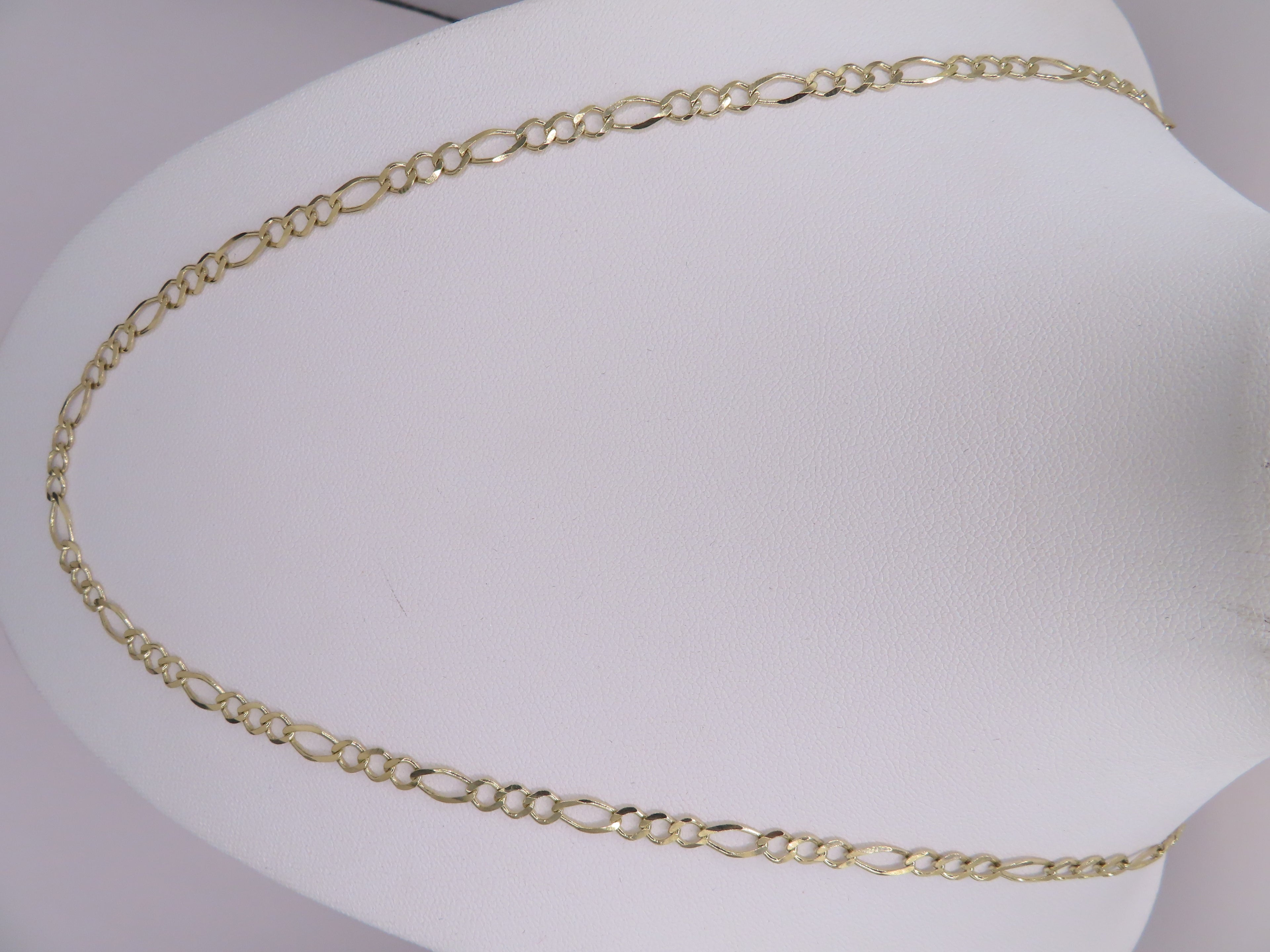 10k Gold Figaro Chain 22in/4mm