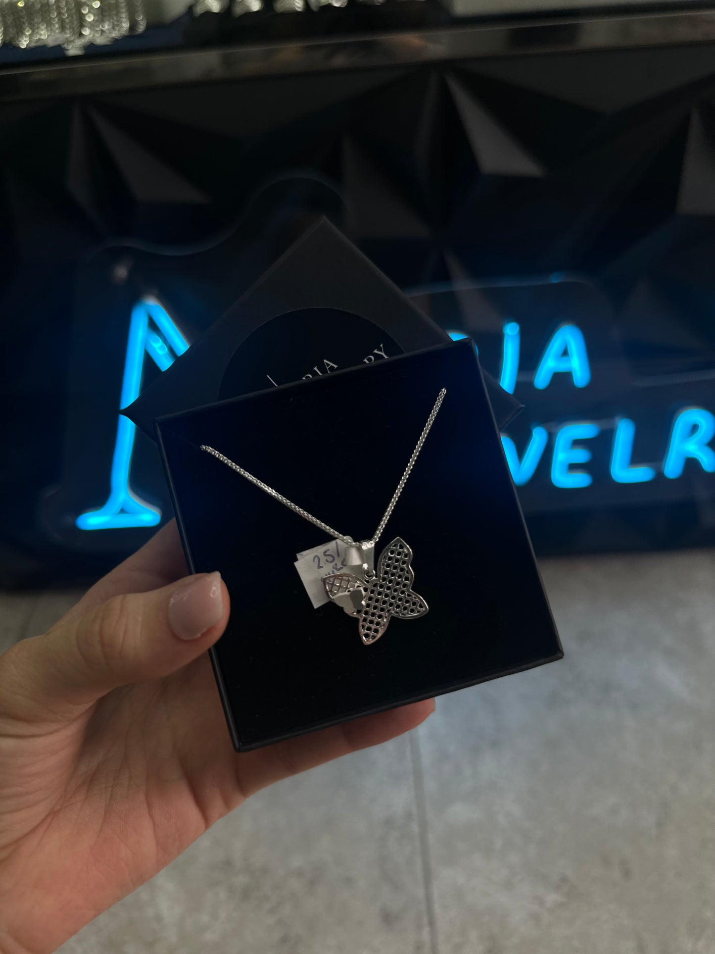 925 silver butterfly set