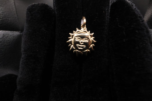 Sun pendant 14k gold
