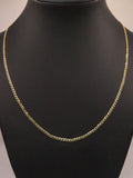 14k Gold diamond cut Cuban chain 18in/2mm