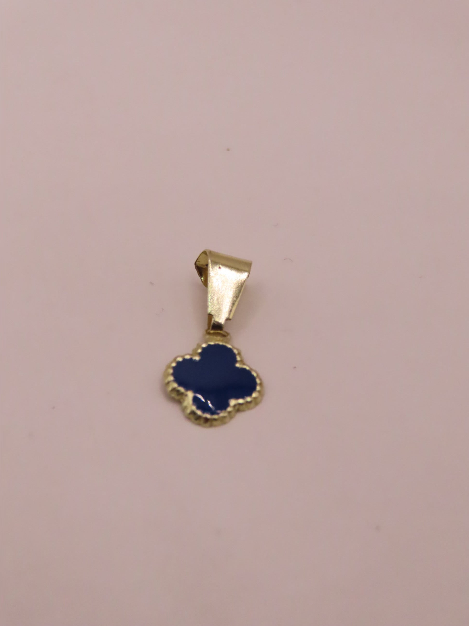 10k gold blue pendant