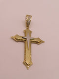 14k Gold cross pendant 2.2in