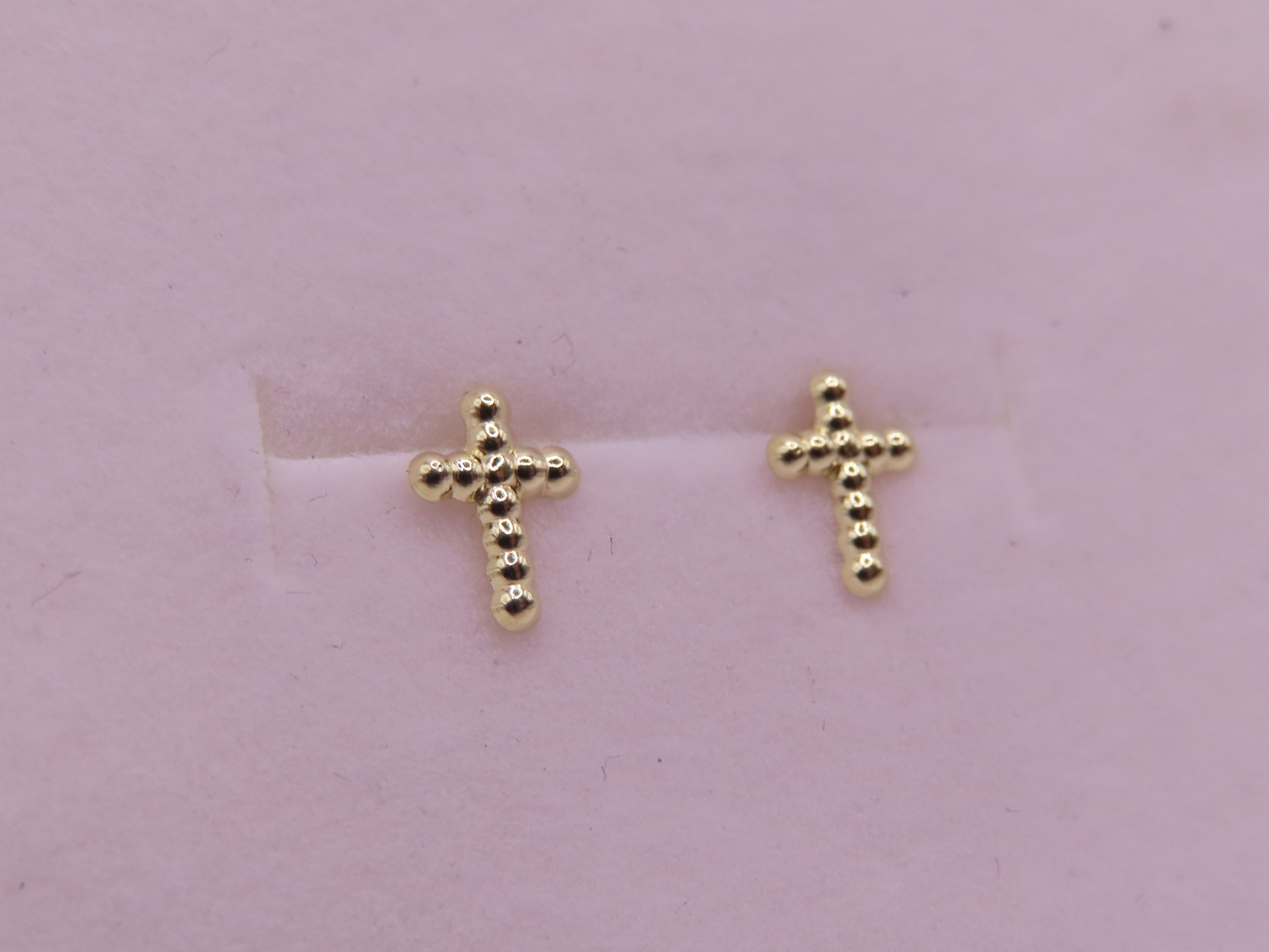 10k Gold Cross Earrings