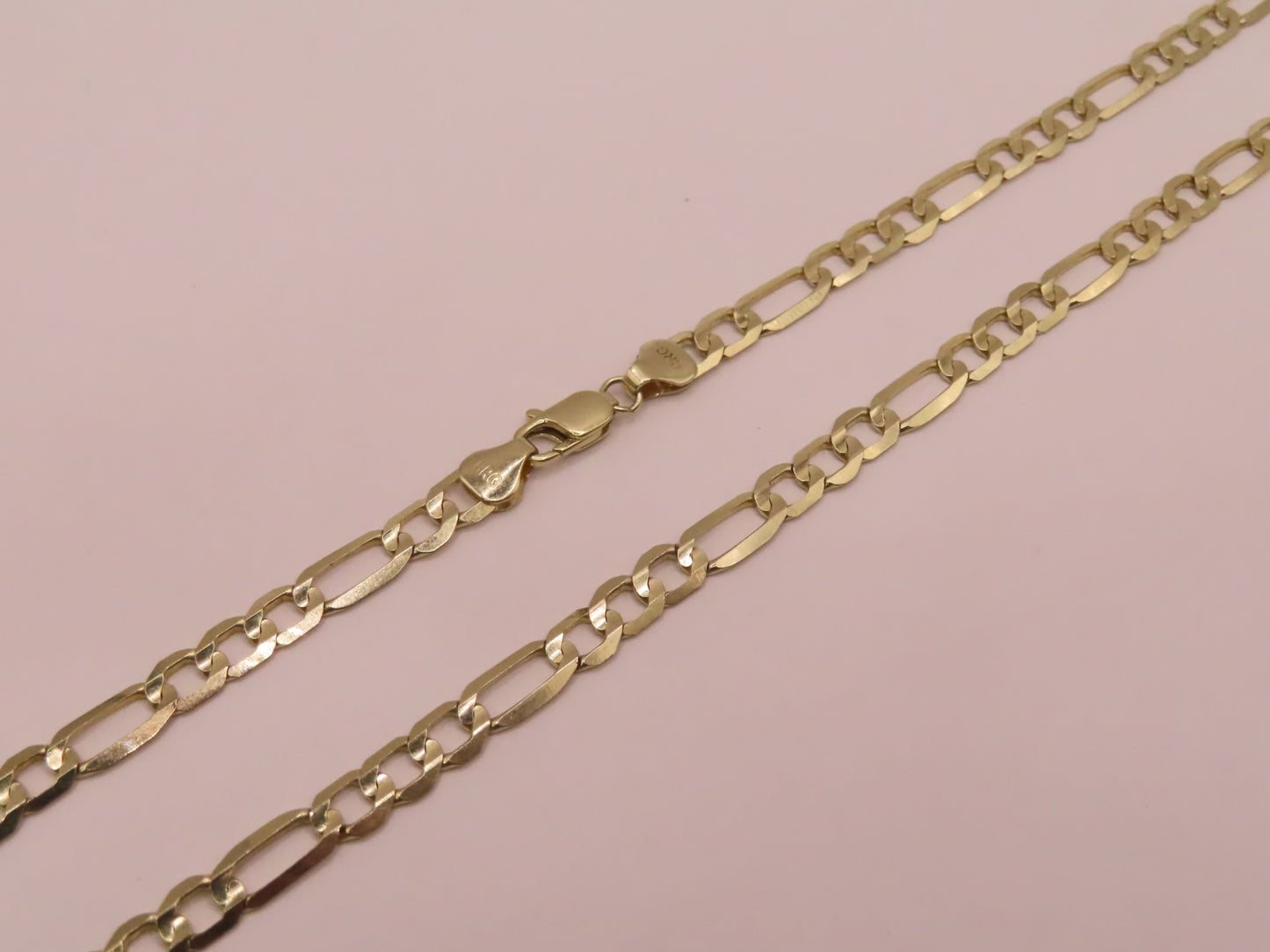 14k Gold Figaro solid chain 28in/5mm