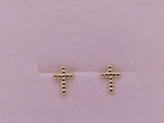 10k Gold Cross Earrings
