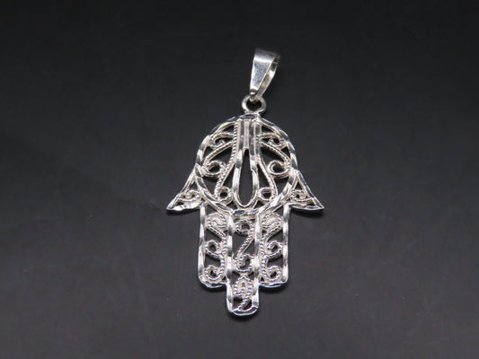 925 silver hamsa hand pendant