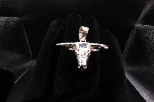 Bull head pendant 925 silver