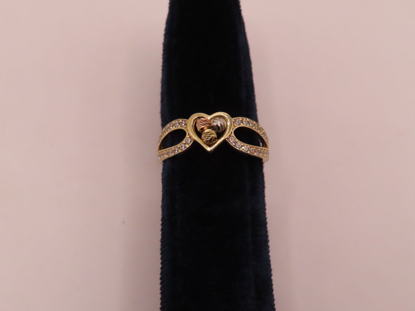 14 Gold Heart Ring ( Yellow, Rose, White)