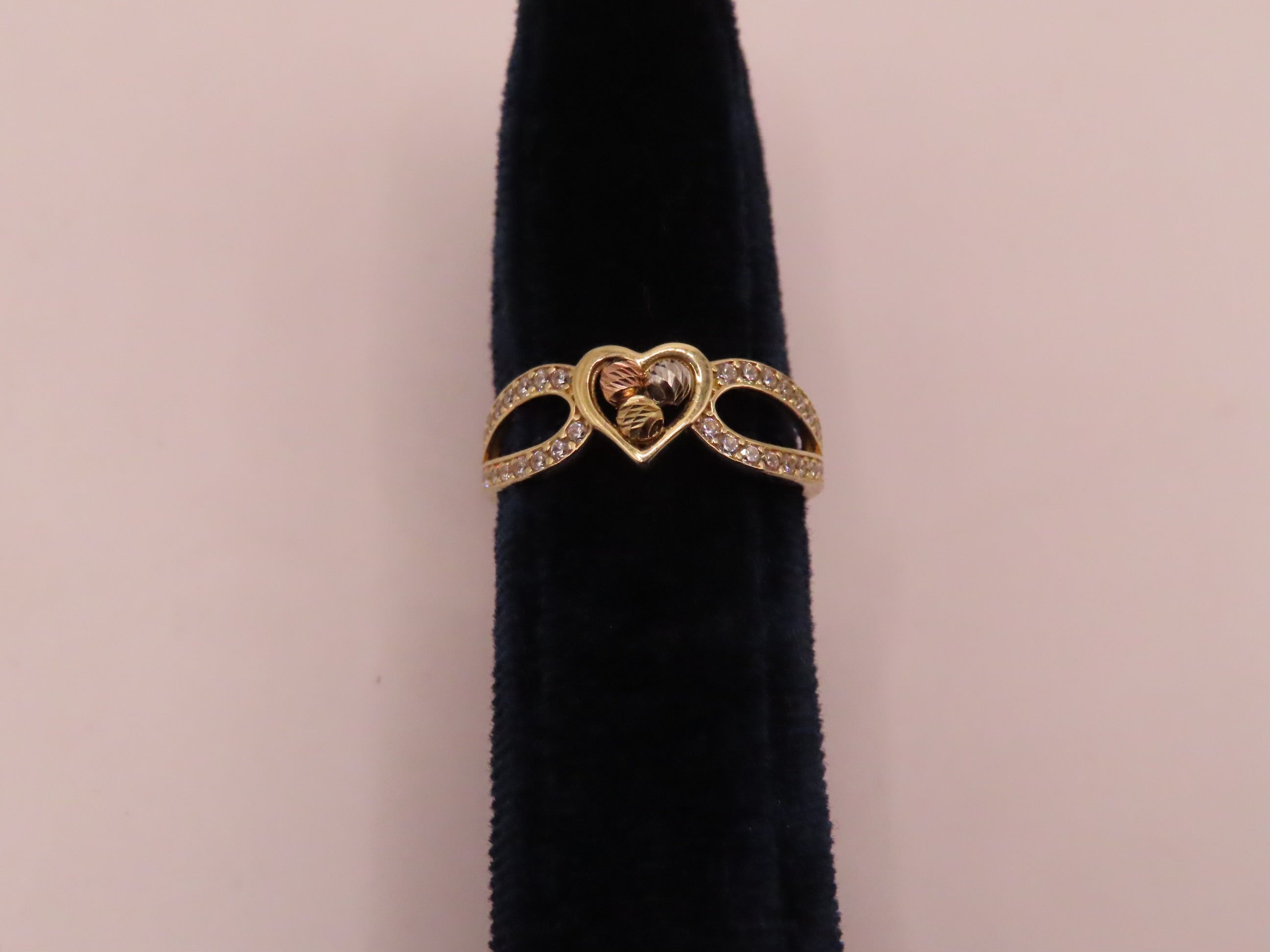 14 Gold Heart Ring ( Yellow, Rose, White)