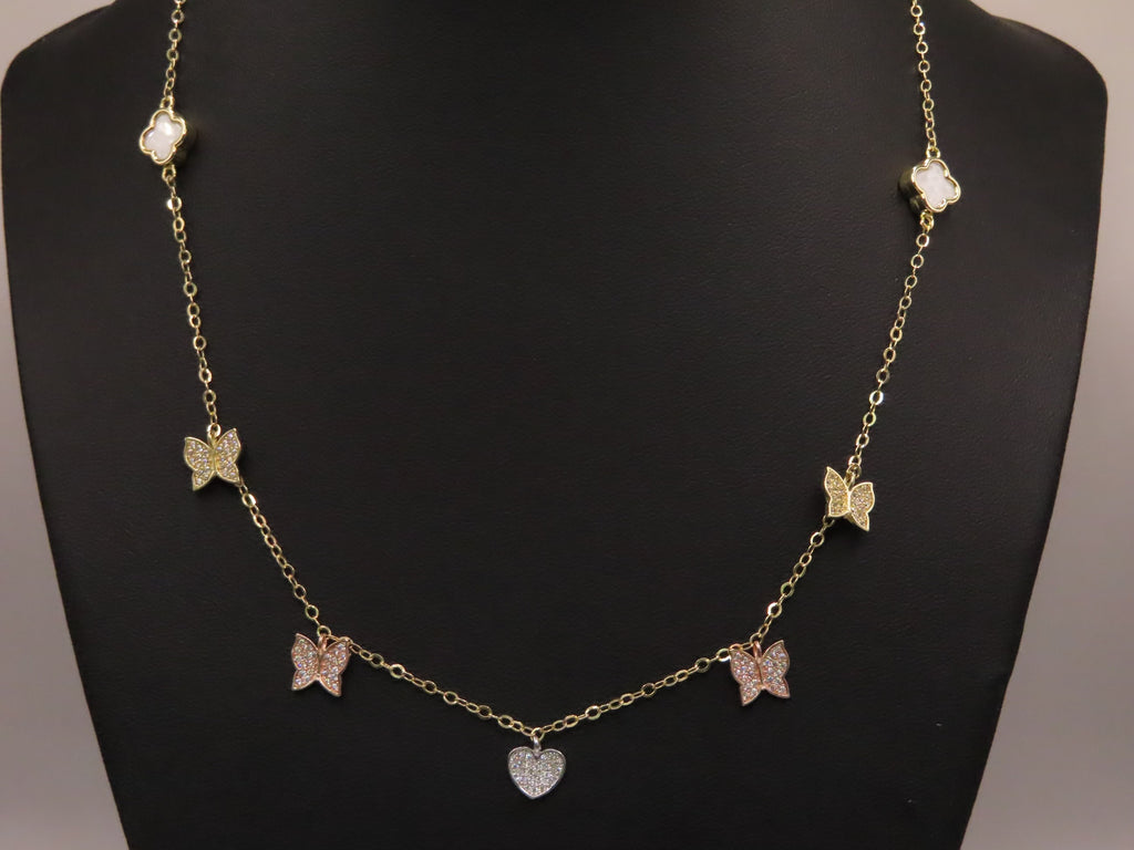 14k Gold butterfly necklace