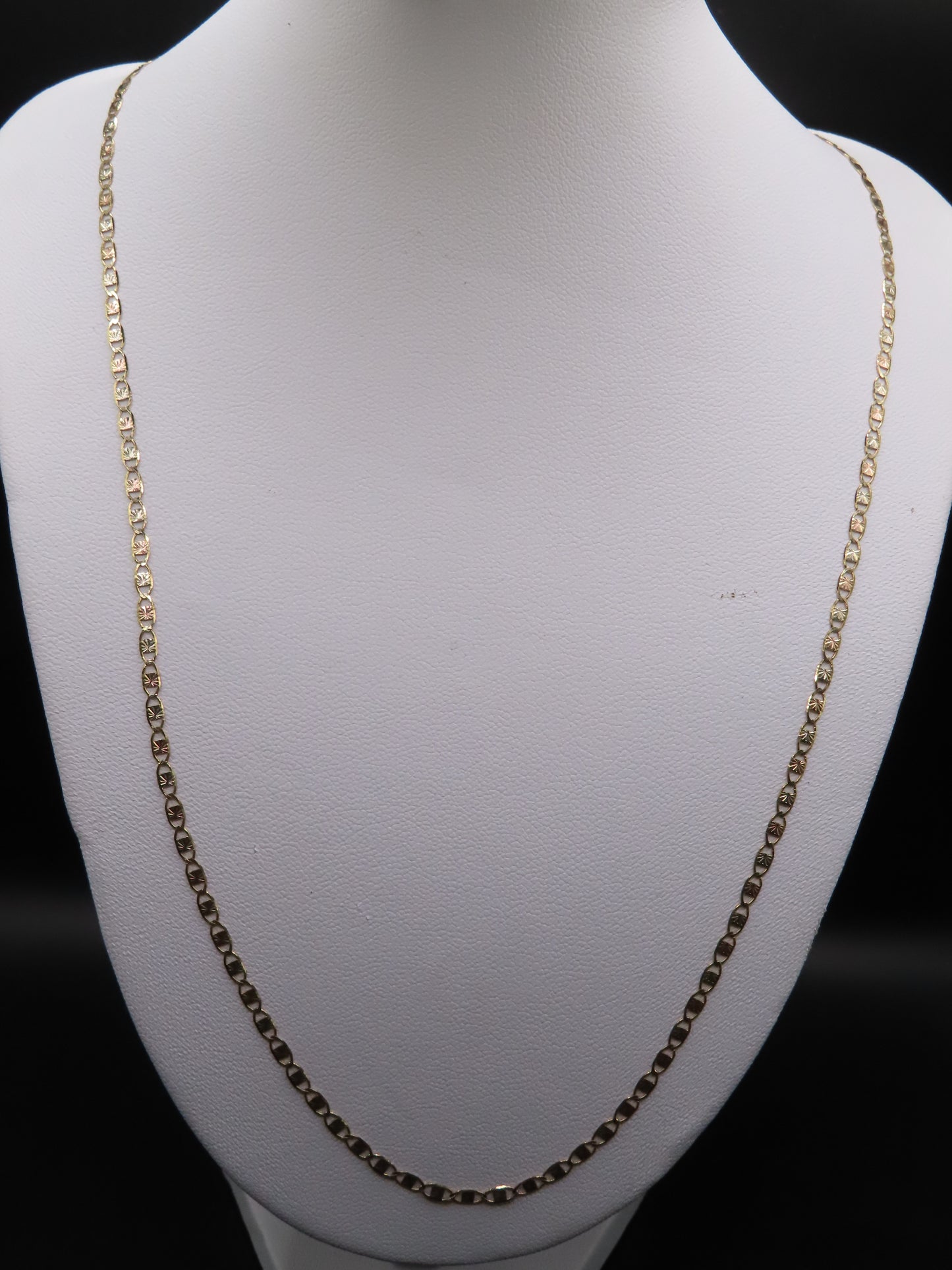 10k 3Tone Gold Chain 20in/2mm  (2.24g)