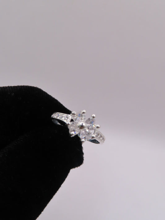 925 silver flower ring