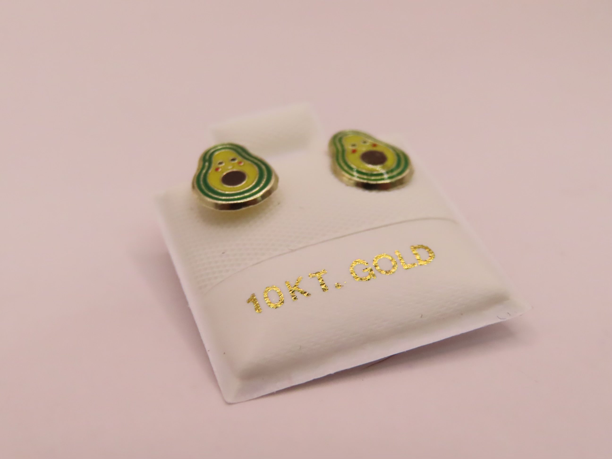 10k Gold avocado earrings