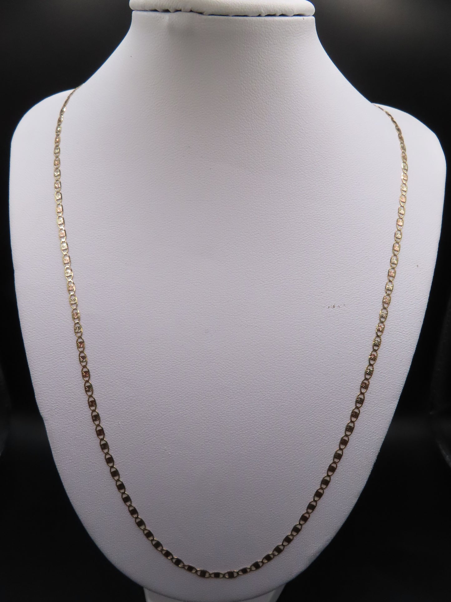 10k 3Tone Gold Chain 20in/2mm  (2.24g)
