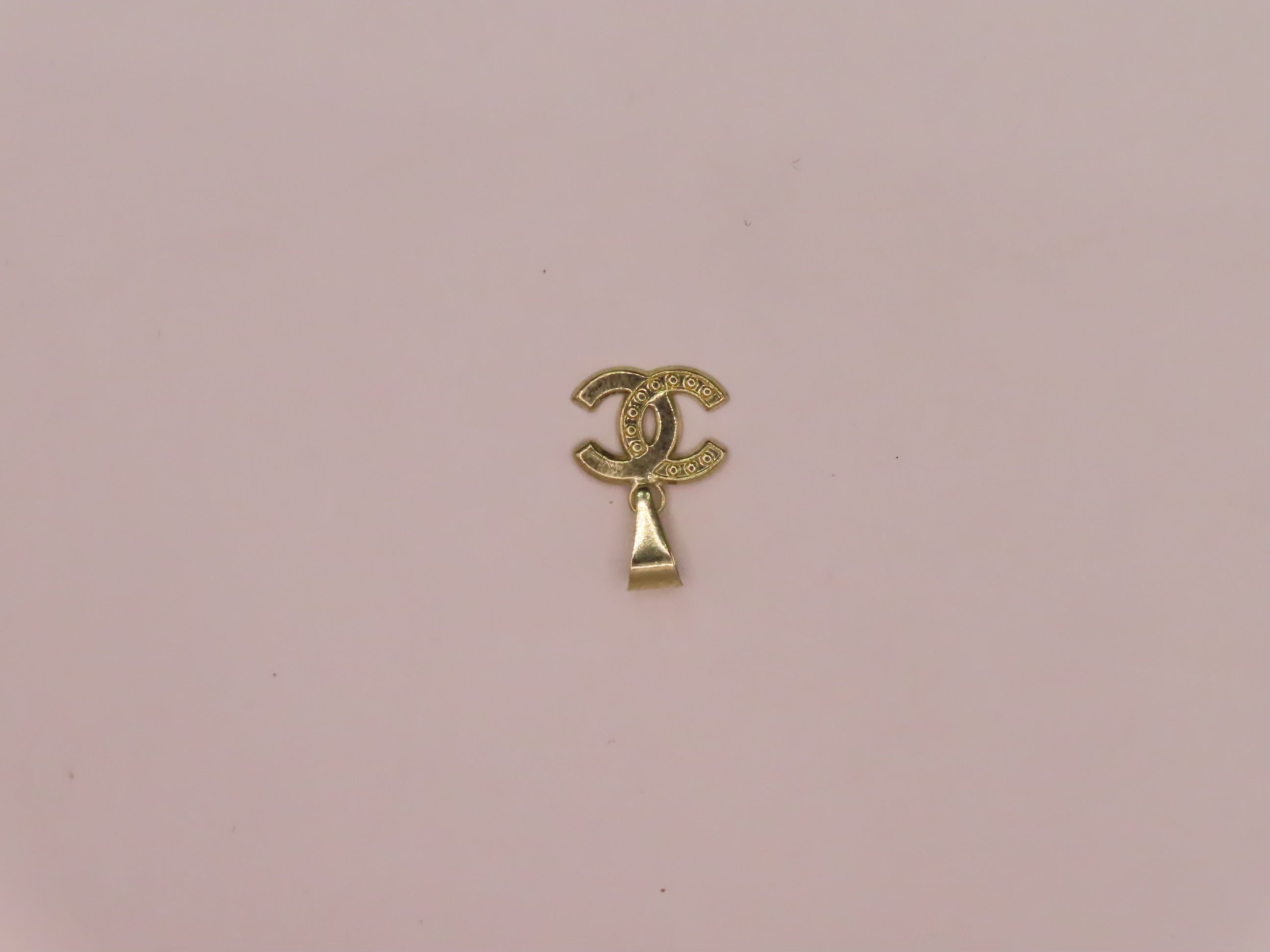 10k Gold cc mini pendant