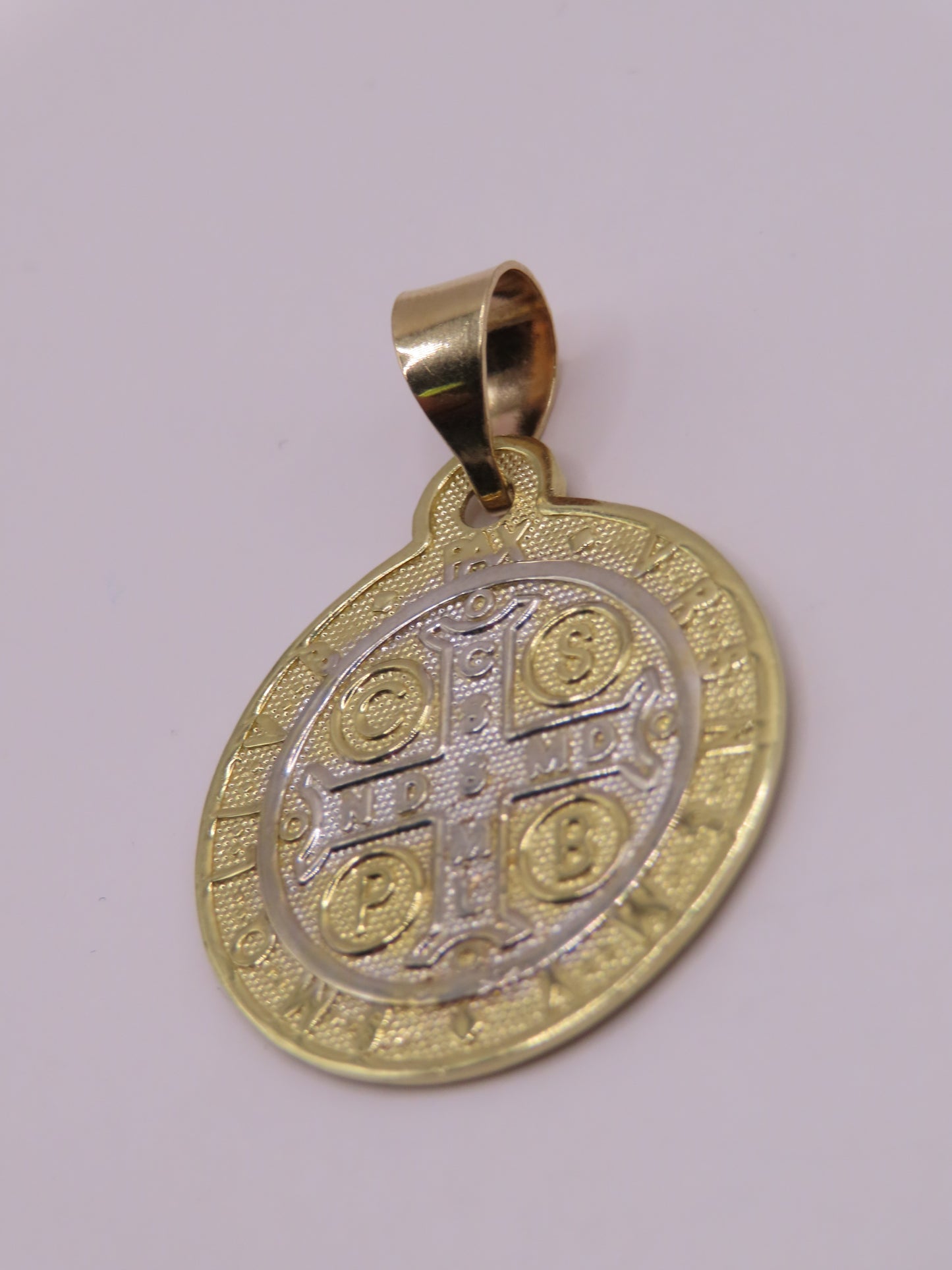 10k Gold San Benito Pendant 1.5in  (5.23g)