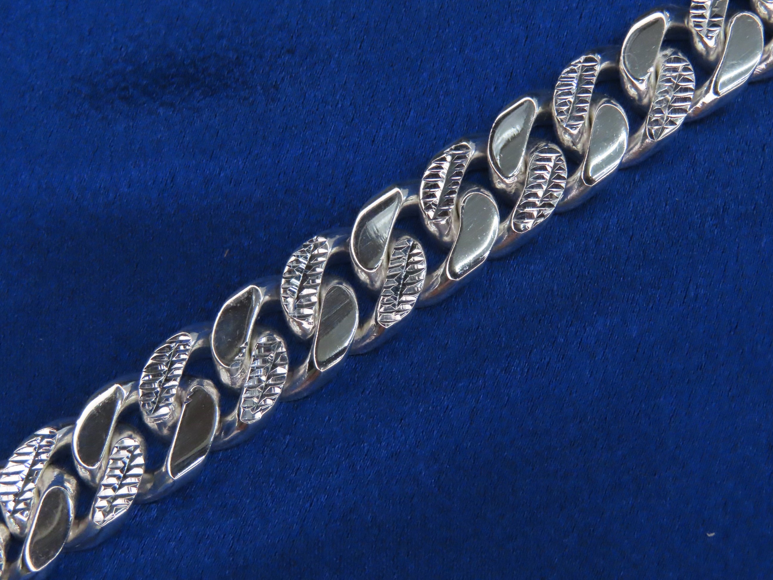 Diamond cut Cuban link bracelet 9inch/12mm