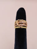 14k Heart (rose & yellow) ring size/6.5 (4.93gr)