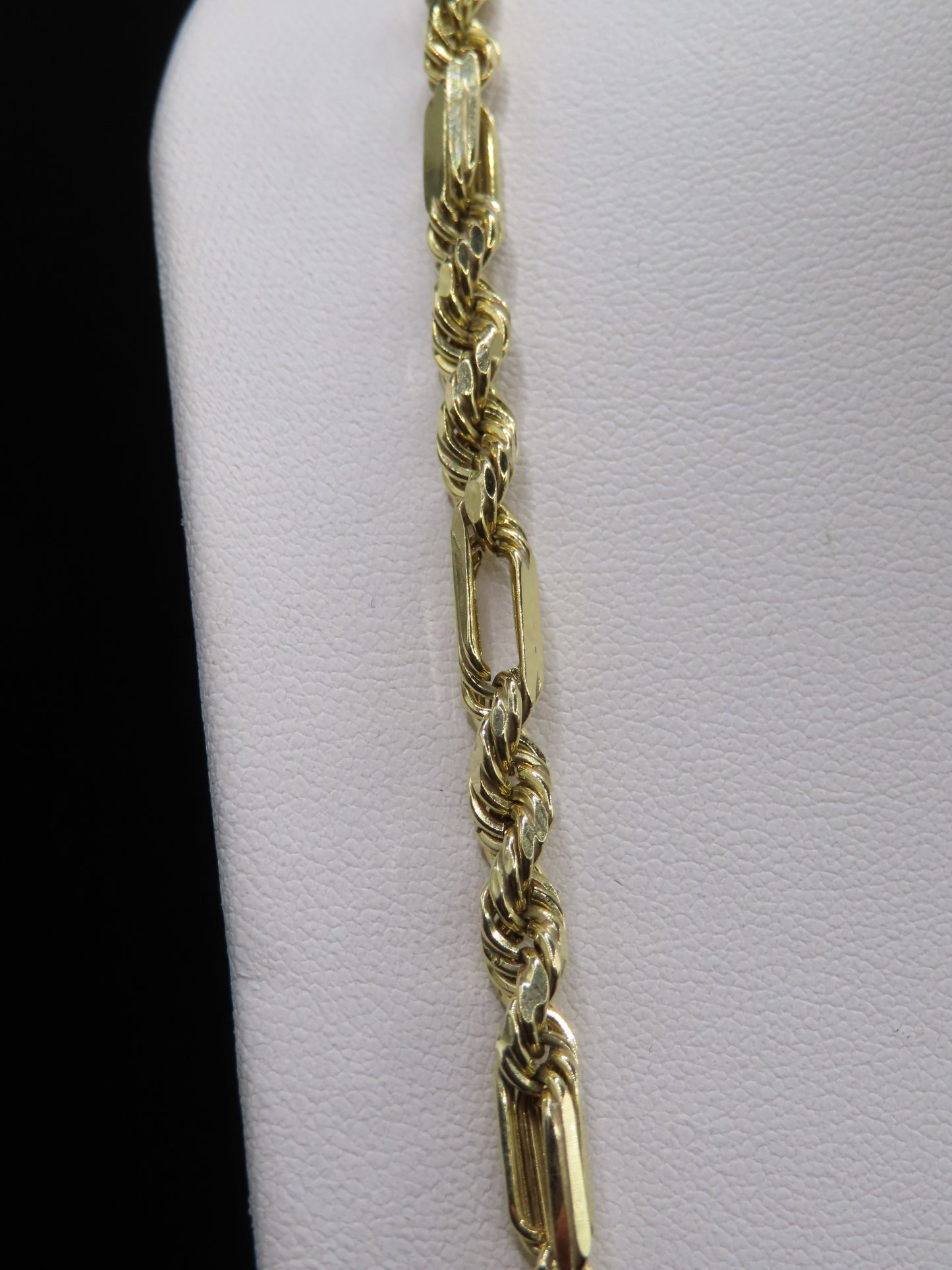10k Gold semi hollow Rope Chain 26in/5mm(16.20g)