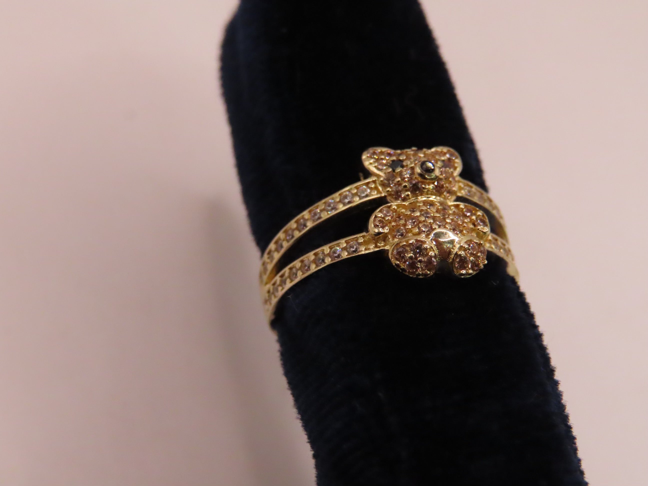 14k Gold Bear Ring