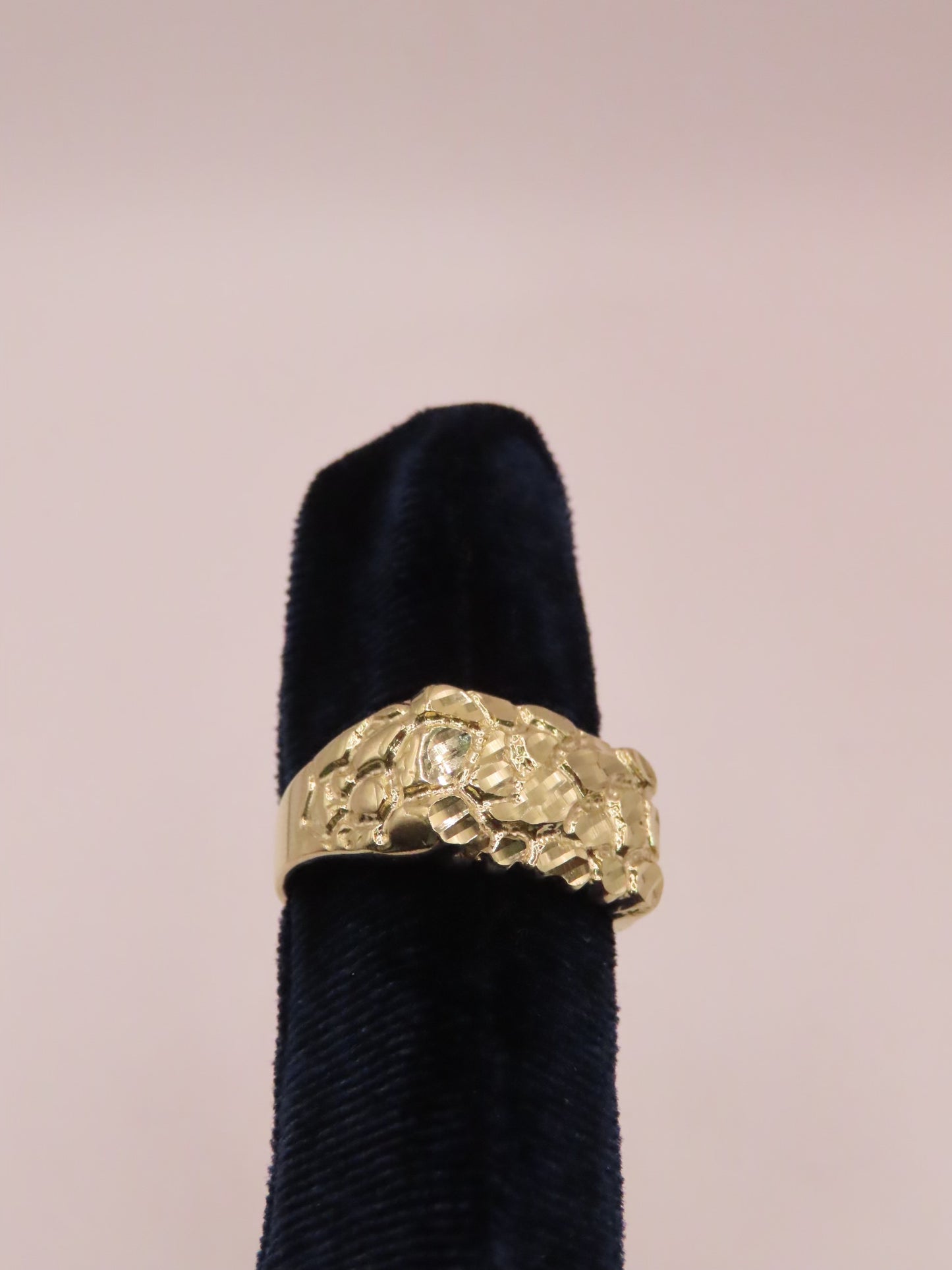 14k gold nugget ring size/9.5 (6.67gr)
