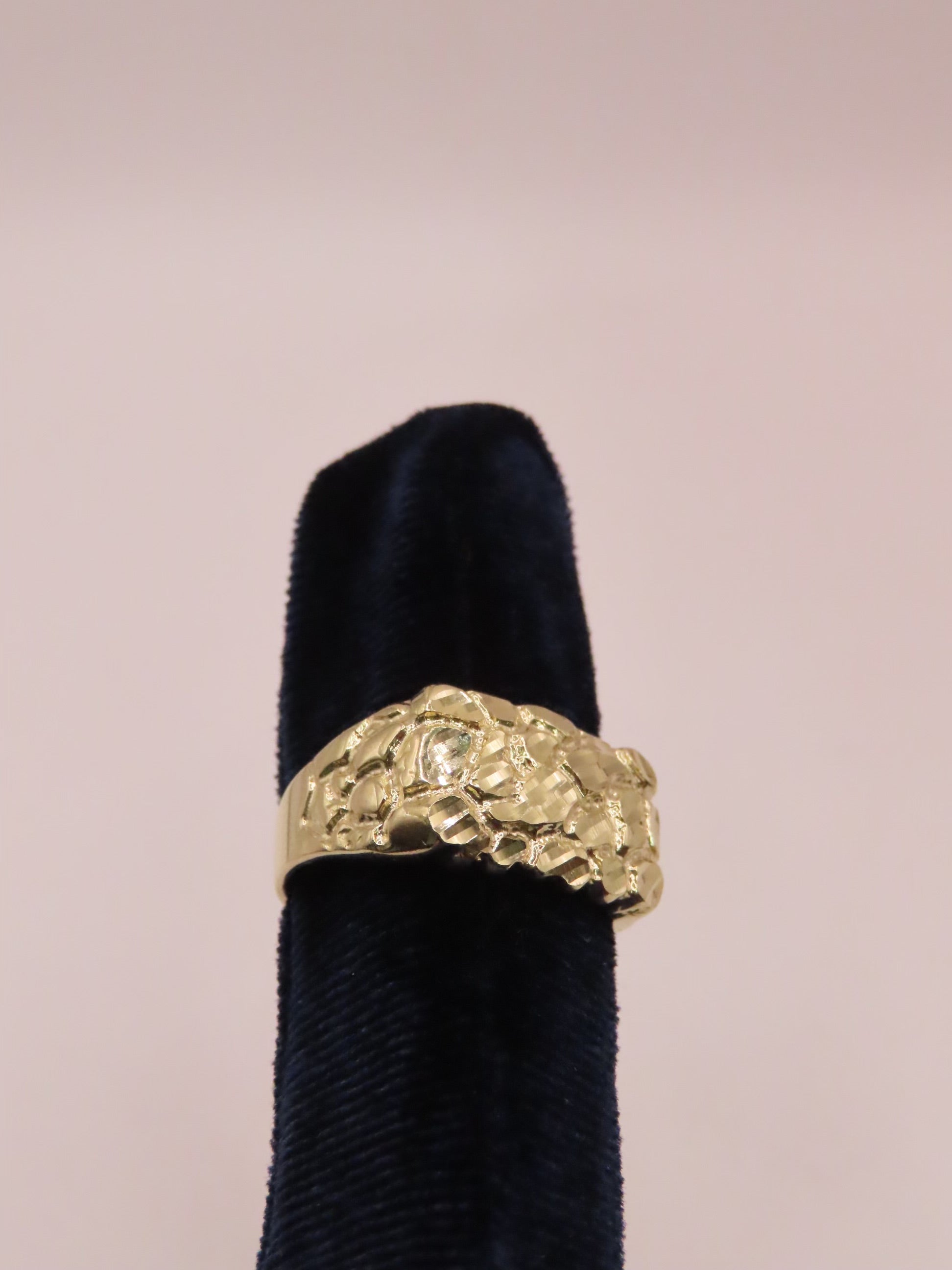 14k gold nugget ring size/9.5 (6.67gr)