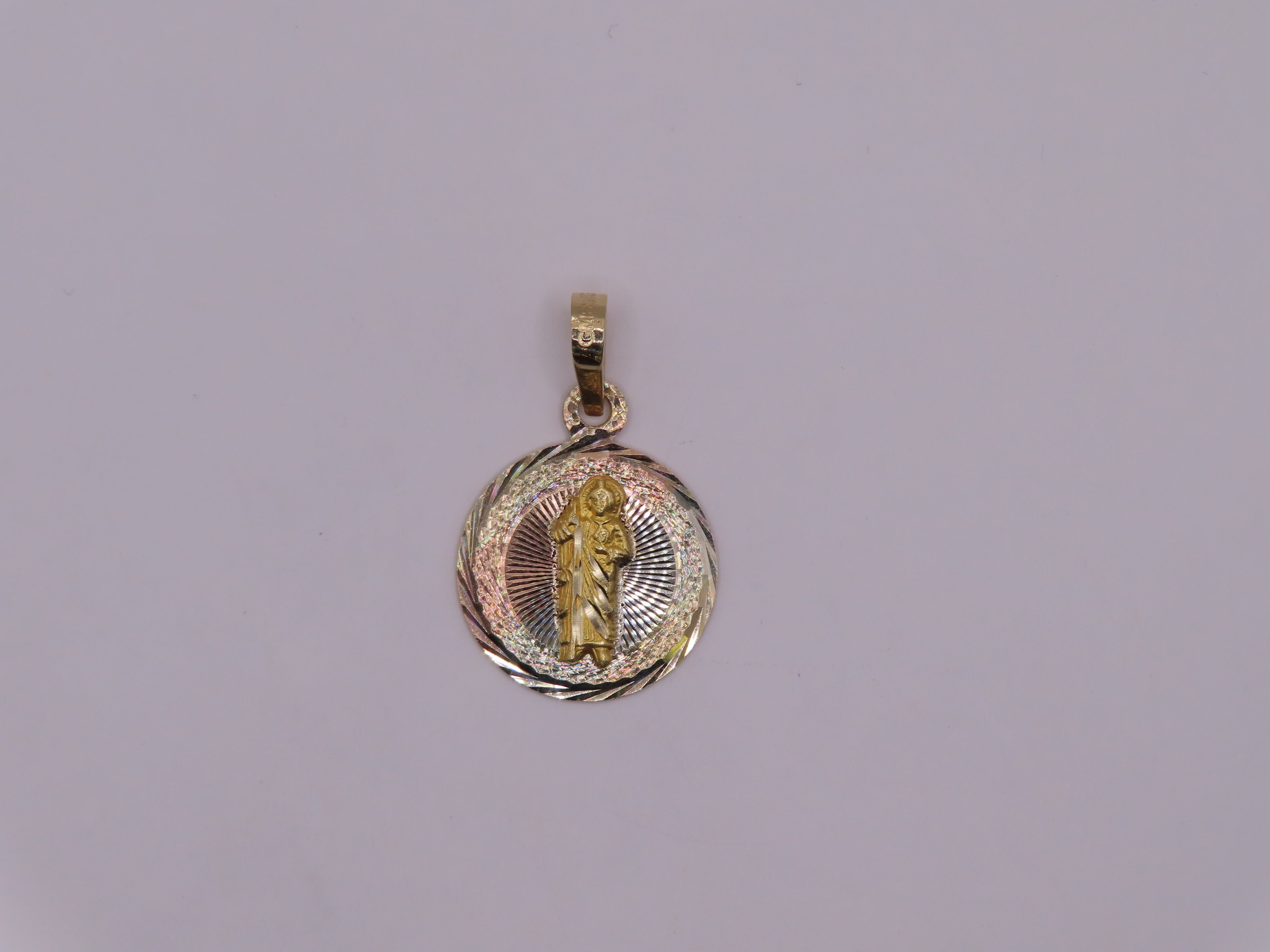 10K Gold 3tones San Judas Pendant
