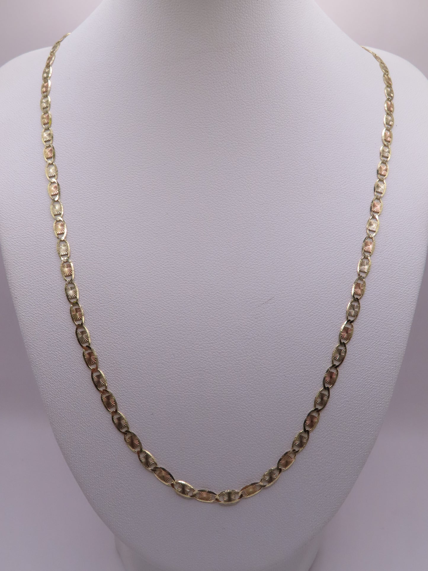 10k gold 3tones gold chain 19.5in/4mm (6.02g)