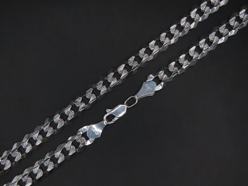 DIAMOND CUT CUBAN LINK CHAIN 23.5IN/8MM