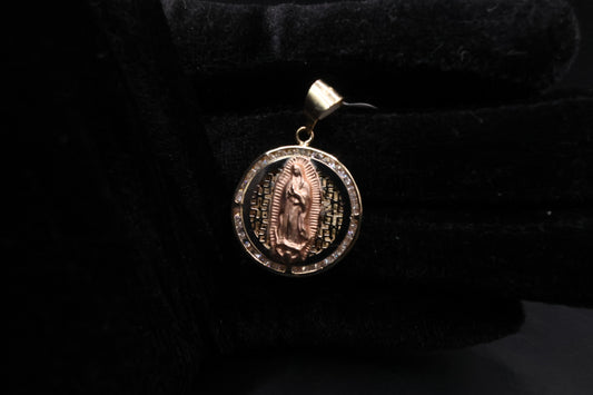 Virgen pendant 10k gold