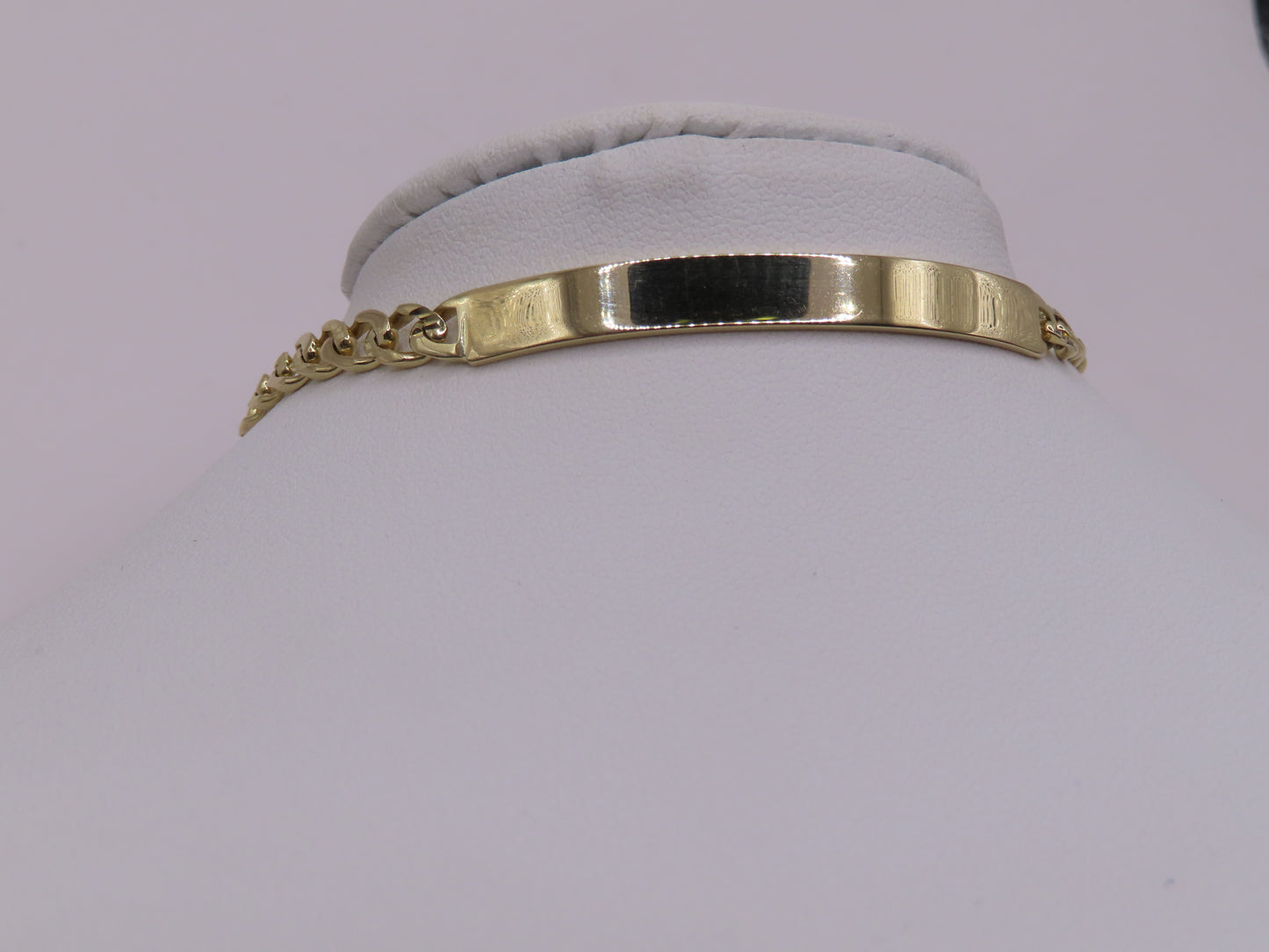 10k Gold diamond cut Cuban bracelet 7.5in/5mm(10.59g)