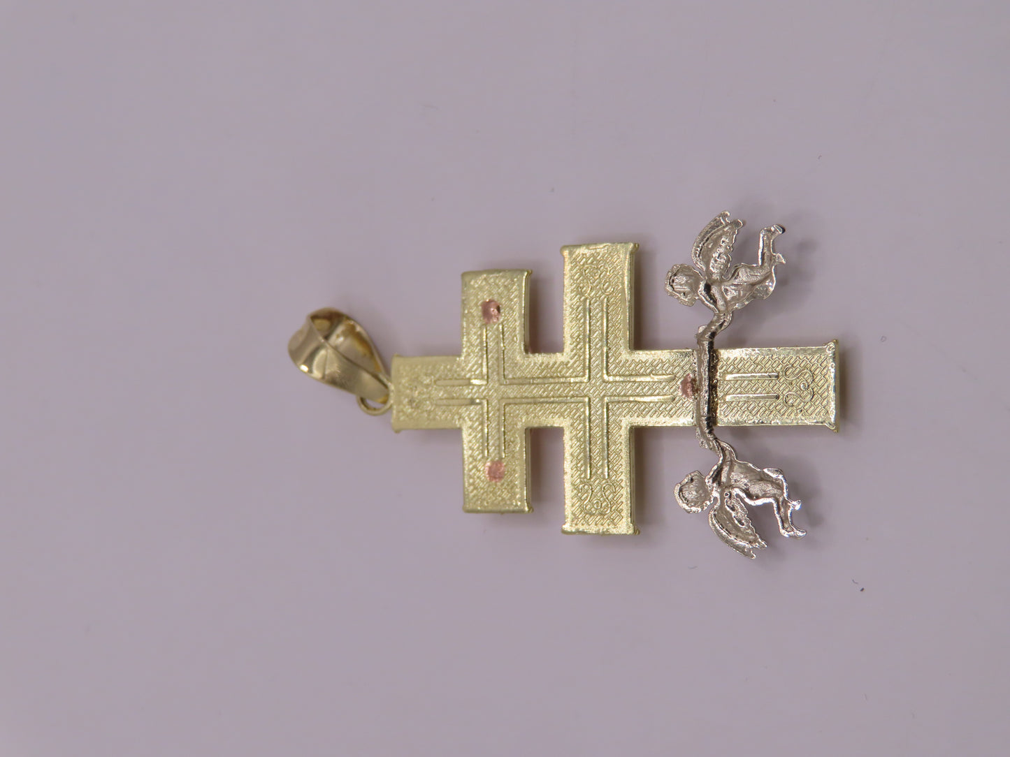 10k 3tones Gold Caravaca Cross 2in 3.87g