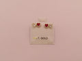10k Gold doble mini hearts earring