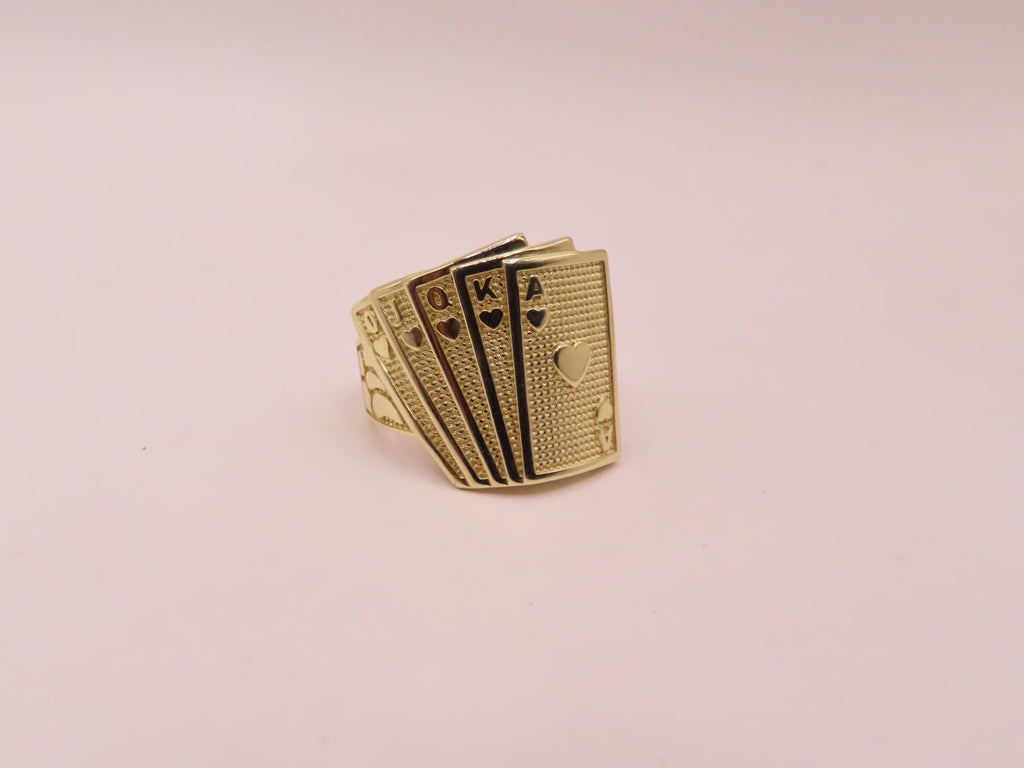 14k gold deck of cards ring size /10 (9.93gr)
