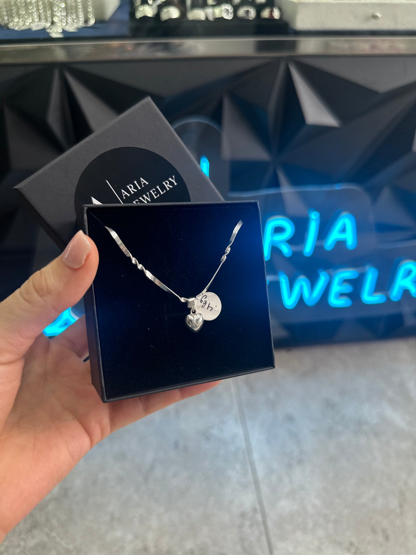 925 silver mini heart set