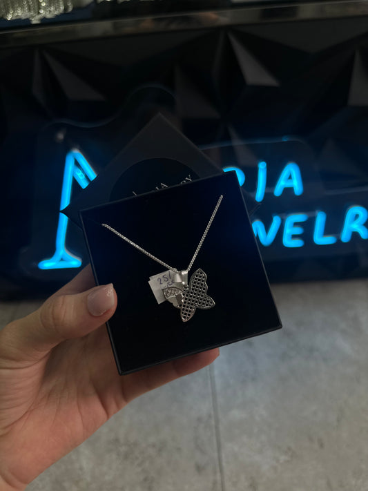 925 silver butterfly set