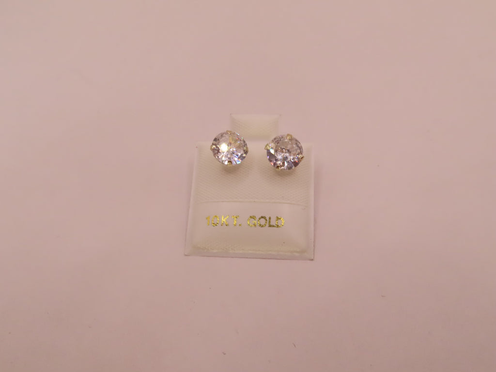 10k Gold medium zirconia earrings