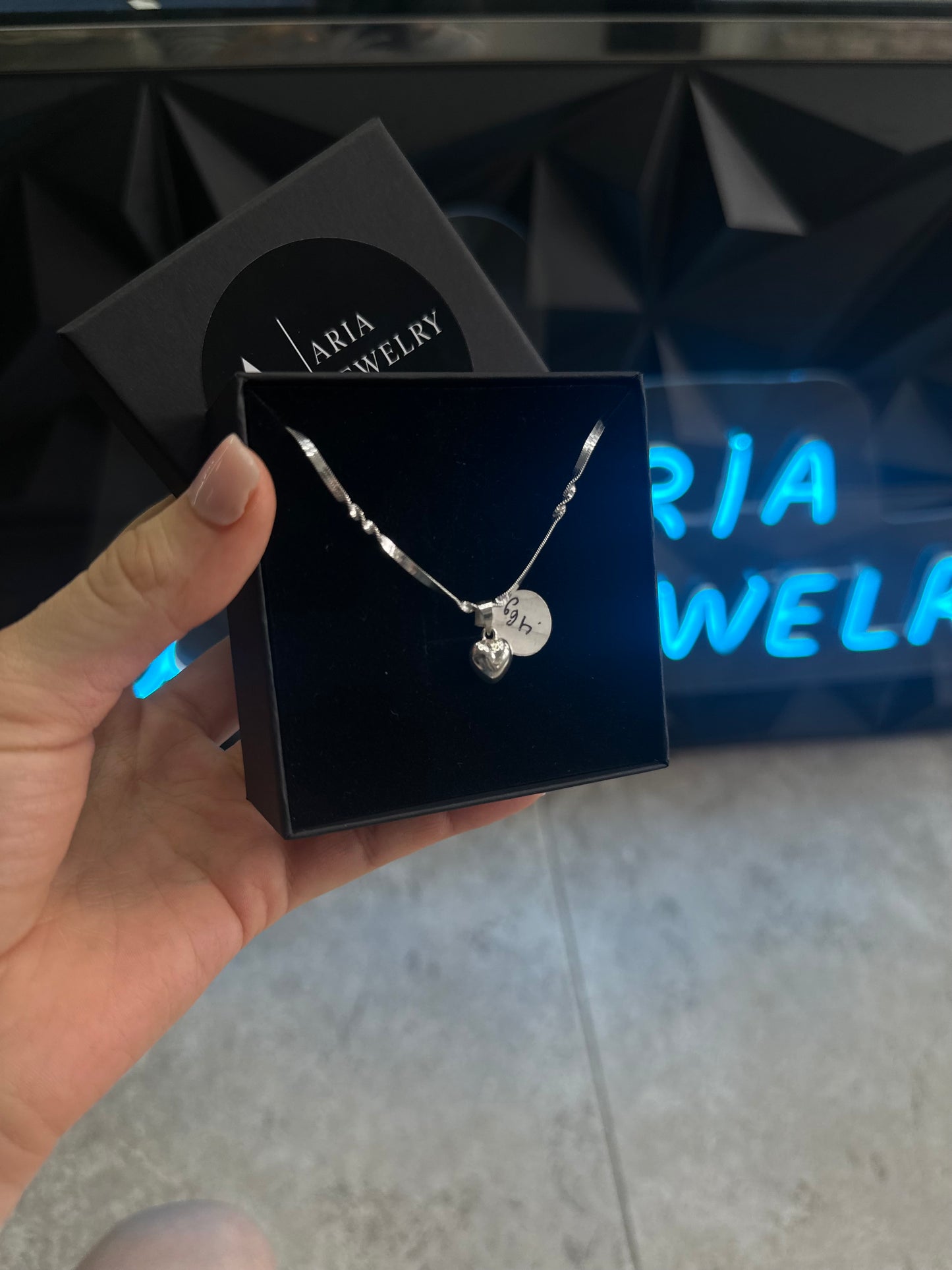 925 silver mini heart set